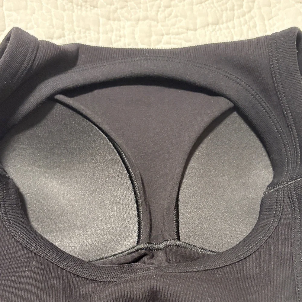 Uniqlo Black Ribbed Tank Midi Dress - Picture 4 of 4